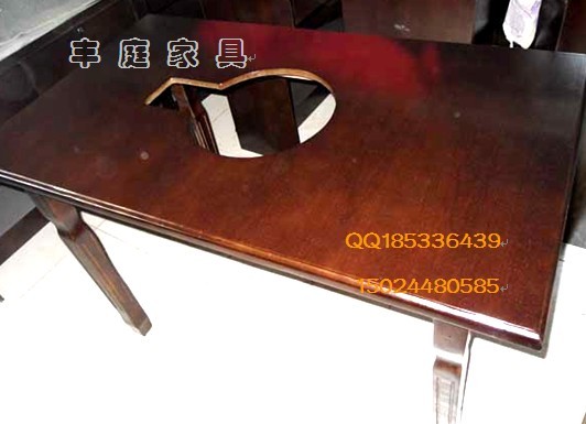 供应实木煤气灶火锅桌